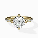 Split Shank Pave Solitaire Ring Engagement Ring - The Better Diamonds