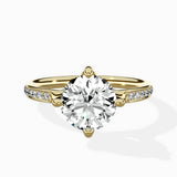 Split Shank Pave Solitaire Ring Engagement Ring - The Better Diamonds