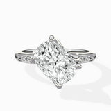 Split Shank Pave Solitaire Ring Engagement Ring - The Better Diamonds