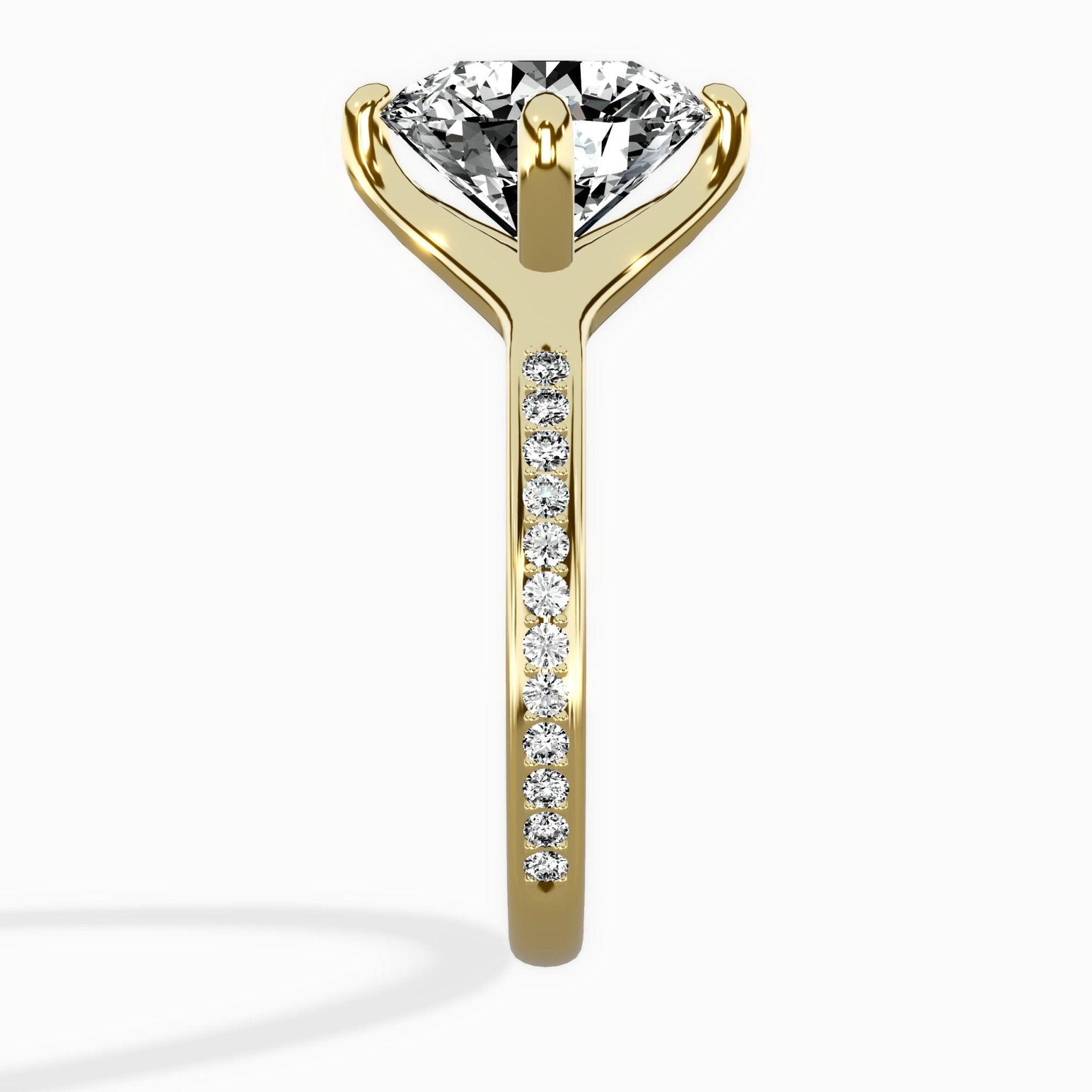 Split Shank Pave Solitaire Ring Engagement Ring - The Better Diamonds