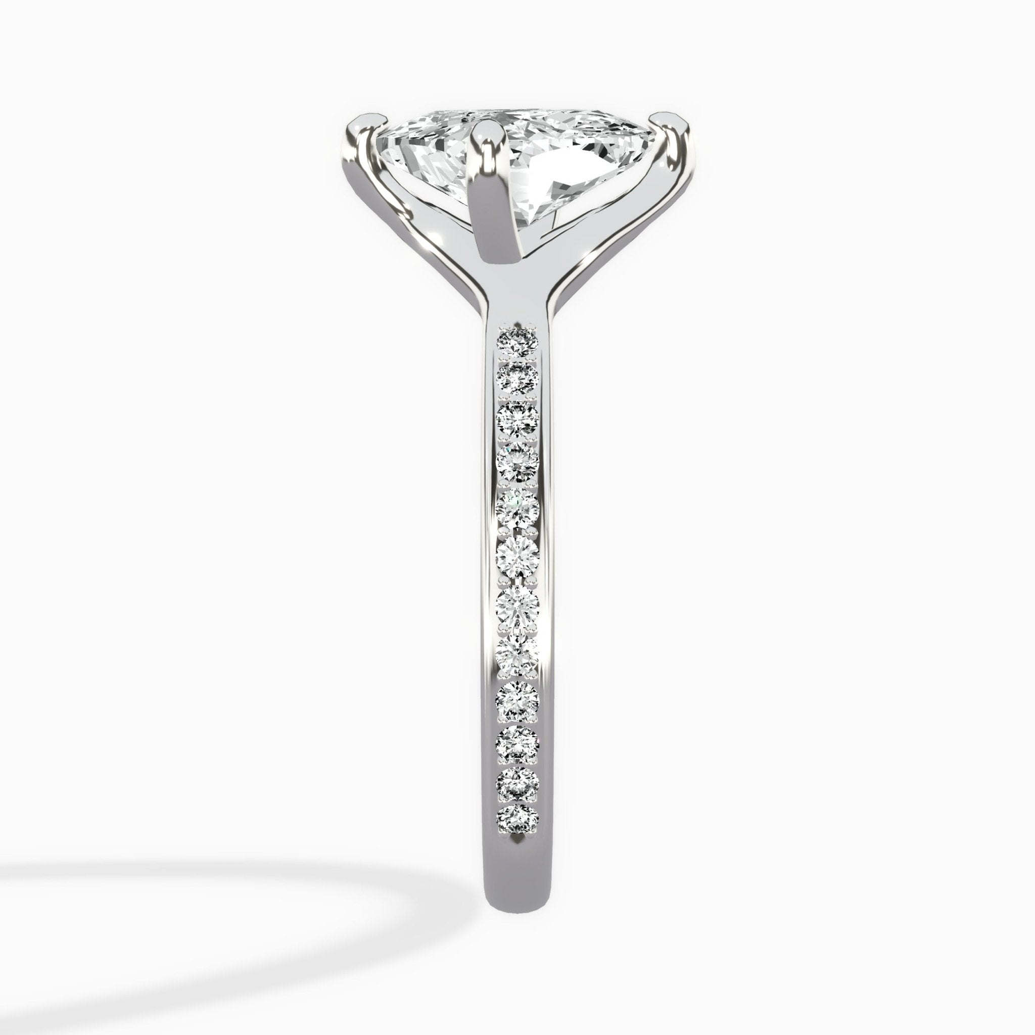 Split Shank Pave Solitaire Ring Engagement Ring - The Better Diamonds