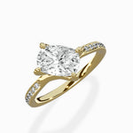 Split Shank Pave Solitaire Ring Engagement Ring - The Better Diamonds