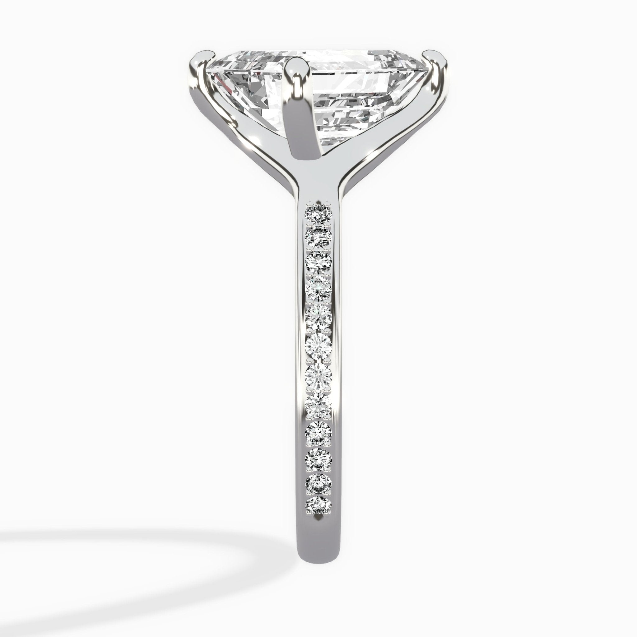Split Shank Pave Solitaire Ring Engagement Ring - The Better Diamonds