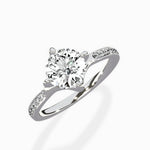 Split Shank Pave Solitaire Ring Engagement Ring - The Better Diamonds