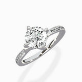 Split Shank Pave Solitaire Ring Engagement Ring - The Better Diamonds