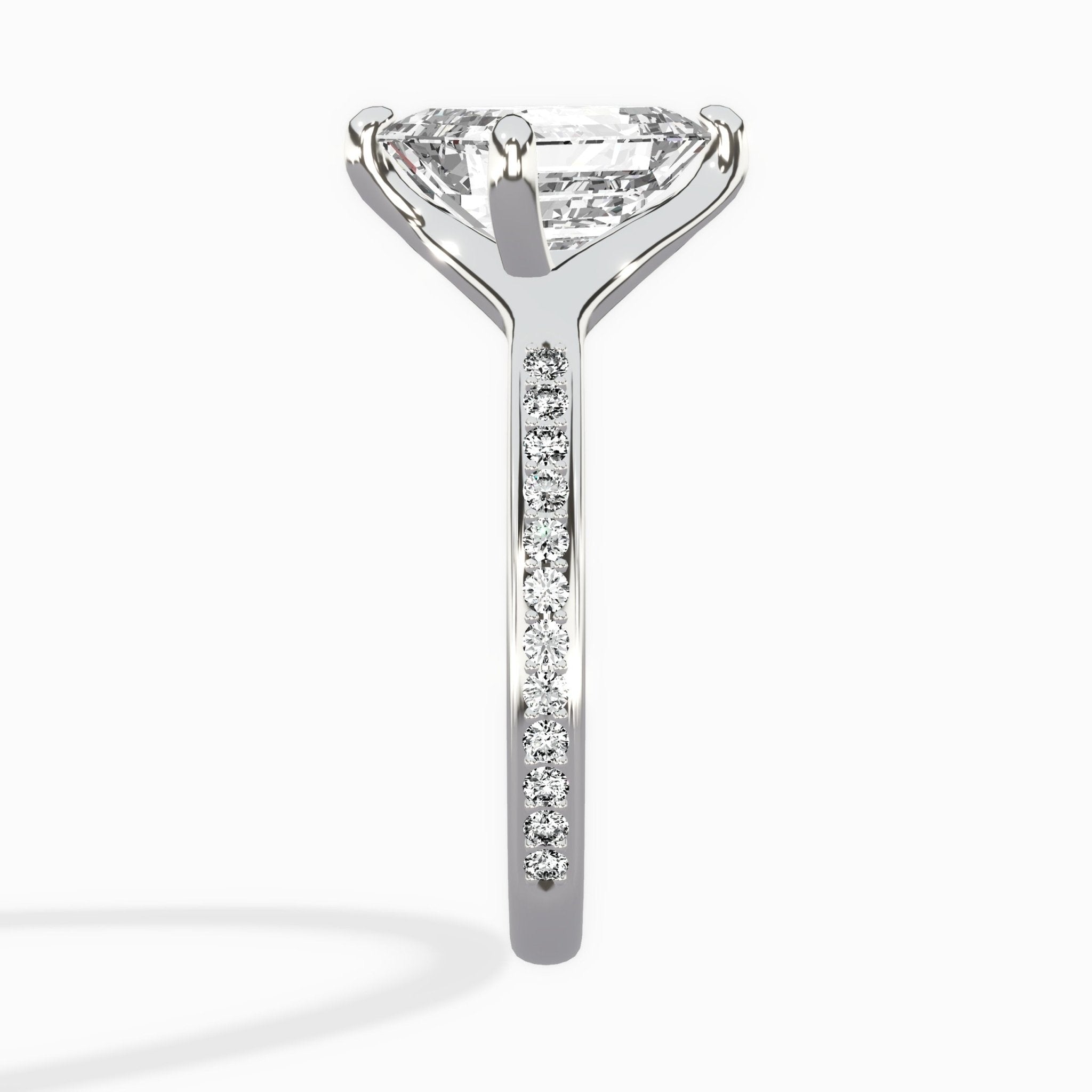 Split Shank Pave Solitaire Ring Engagement Ring - The Better Diamonds