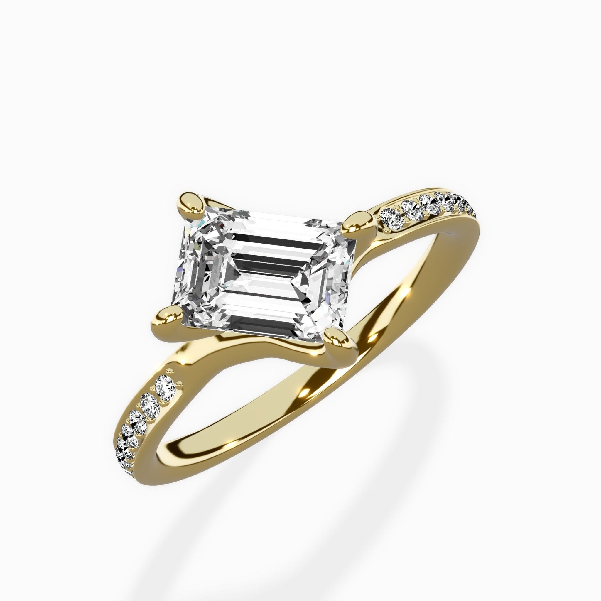 Split Shank Pave Solitaire Ring Engagement Ring - The Better Diamonds