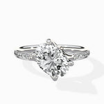 Split Shank Pave Solitaire Ring Engagement Ring - The Better Diamonds
