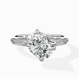 Split Shank Pave Solitaire Ring Engagement Ring - The Better Diamonds