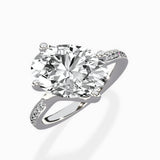 Split Shank Pave Solitaire Ring Engagement Ring - The Better Diamonds