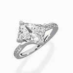 Split Shank Pave Solitaire Ring Engagement Ring - The Better Diamonds