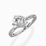Split Shank Pave Solitaire Ring Engagement Ring - The Better Diamonds
