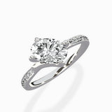 Split Shank Pave Solitaire Ring Engagement Ring - The Better Diamonds