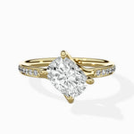 Split Shank Pave Solitaire Ring Engagement Ring - The Better Diamonds