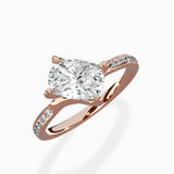 Split Shank Pave Solitaire Ring Engagement Ring - The Better Diamonds