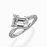 Split Shank Pave Solitaire Ring Engagement Ring - The Better Diamonds