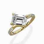 Split Shank Pave Solitaire Ring Engagement Ring - The Better Diamonds