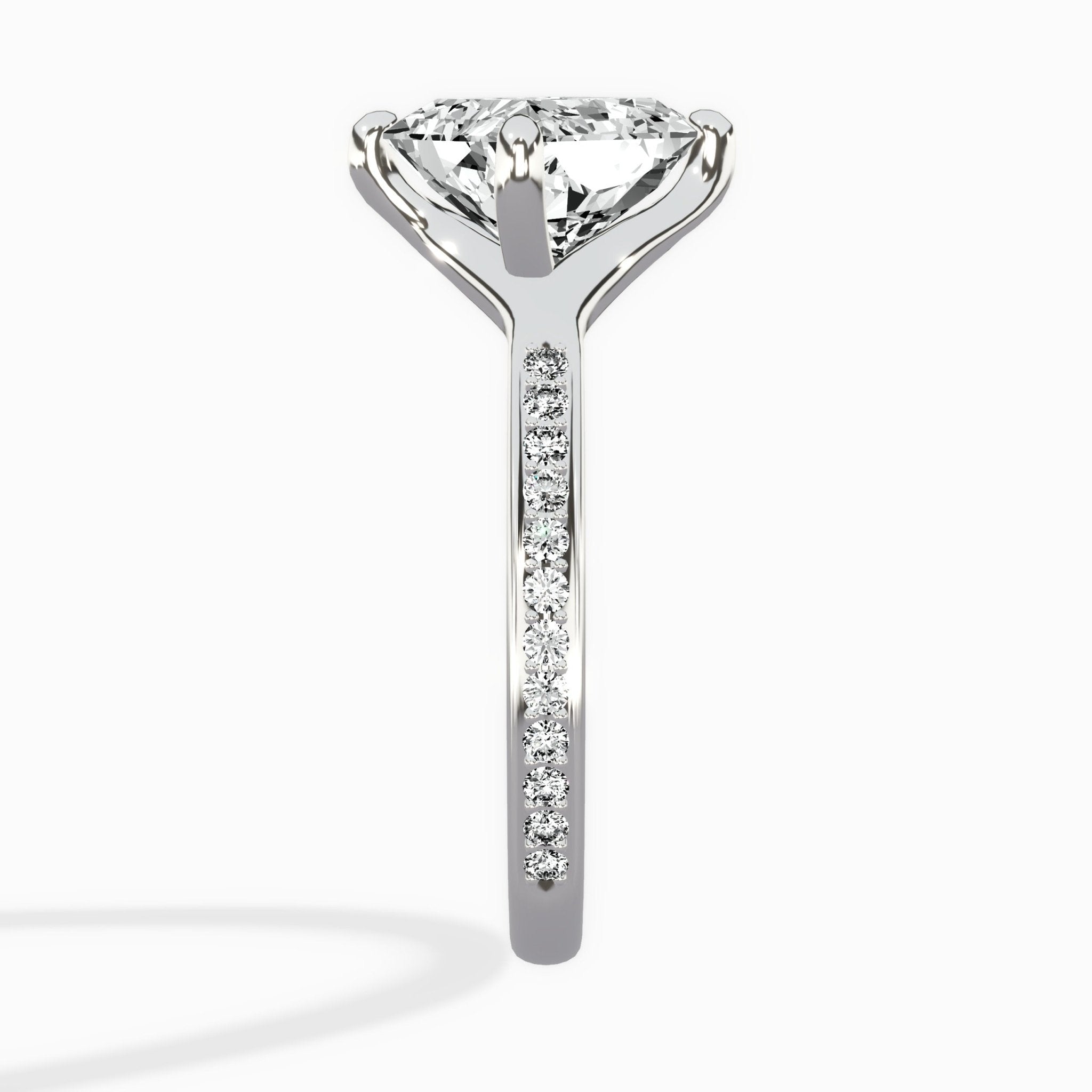 Split Shank Pave Solitaire Ring Engagement Ring - The Better Diamonds