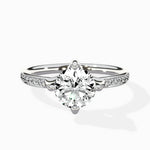 Split Shank Pave Solitaire Ring Engagement Ring - The Better Diamonds