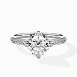 Split Shank Pave Solitaire Ring Engagement Ring - The Better Diamonds