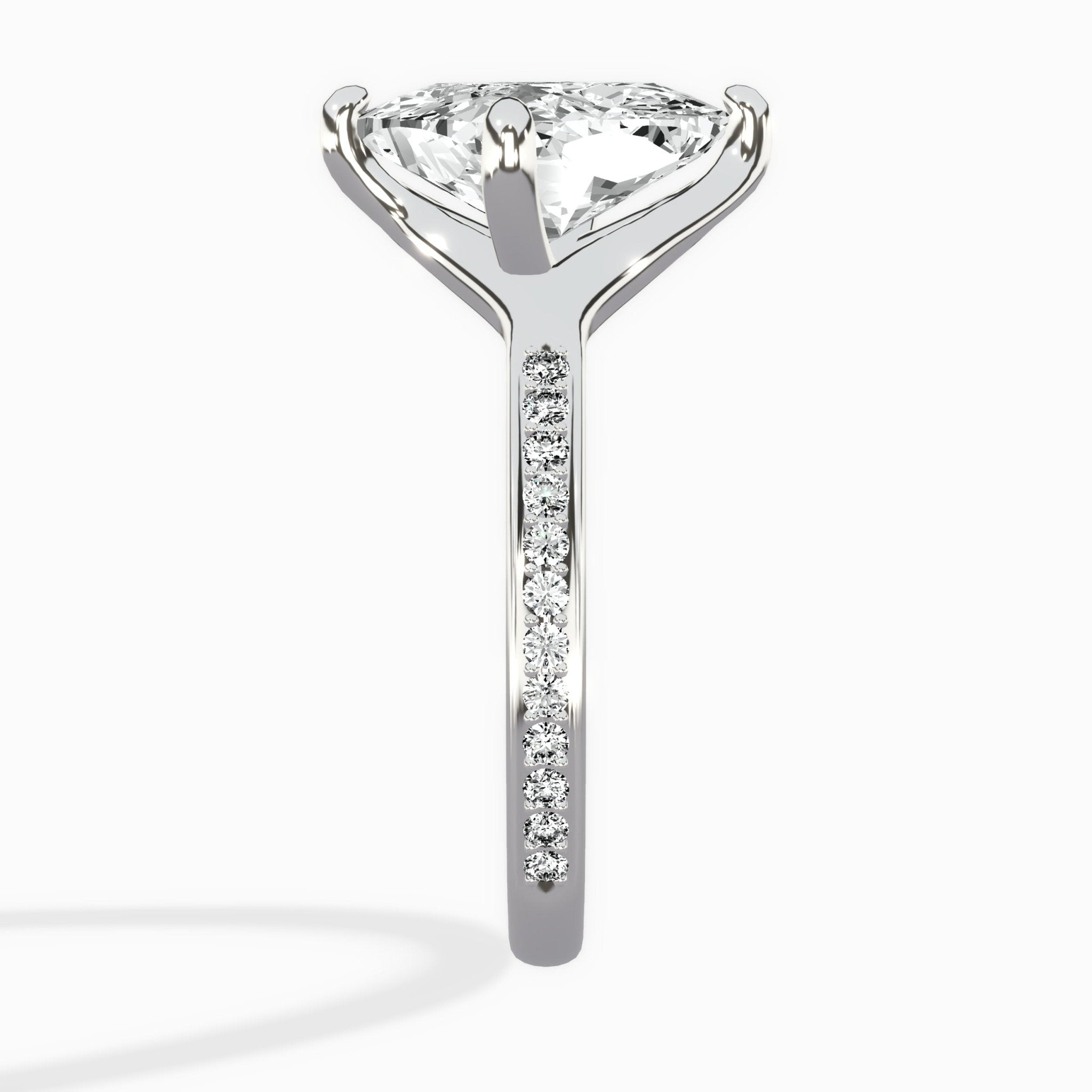 Split Shank Pave Solitaire Ring Engagement Ring - The Better Diamonds