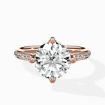 Split Shank Pave Solitaire Ring Engagement Ring - The Better Diamonds