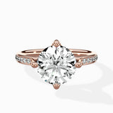 Split Shank Pave Solitaire Ring Engagement Ring - The Better Diamonds