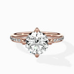 Split Shank Pave Solitaire Ring Engagement Ring - The Better Diamonds