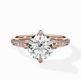 Split Shank Pave Solitaire Ring Engagement Ring - The Better Diamonds