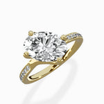 Split Shank Pave Solitaire Ring Engagement Ring - The Better Diamonds