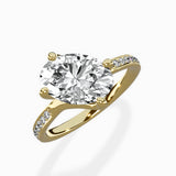 Split Shank Pave Solitaire Ring Engagement Ring - The Better Diamonds