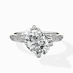 Split Shank Pave Solitaire Ring Engagement Ring - The Better Diamonds