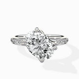 Split Shank Pave Solitaire Ring Engagement Ring - The Better Diamonds