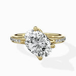 Split Shank Pave Solitaire Ring Engagement Ring - The Better Diamonds