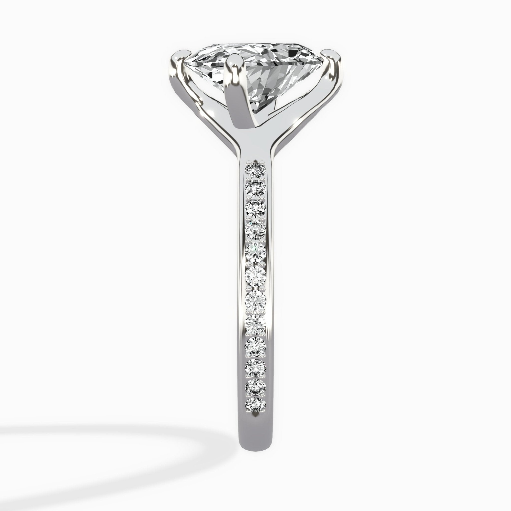 Split Shank Pave Solitaire Ring Engagement Ring - The Better Diamonds