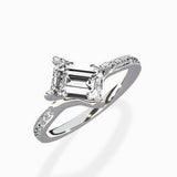 Split Shank Pave Solitaire Ring Engagement Ring - The Better Diamonds