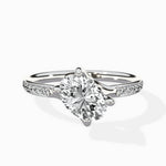Split Shank Pave Solitaire Ring Engagement Ring - The Better Diamonds