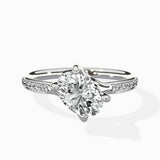 Split Shank Pave Solitaire Ring Engagement Ring - The Better Diamonds