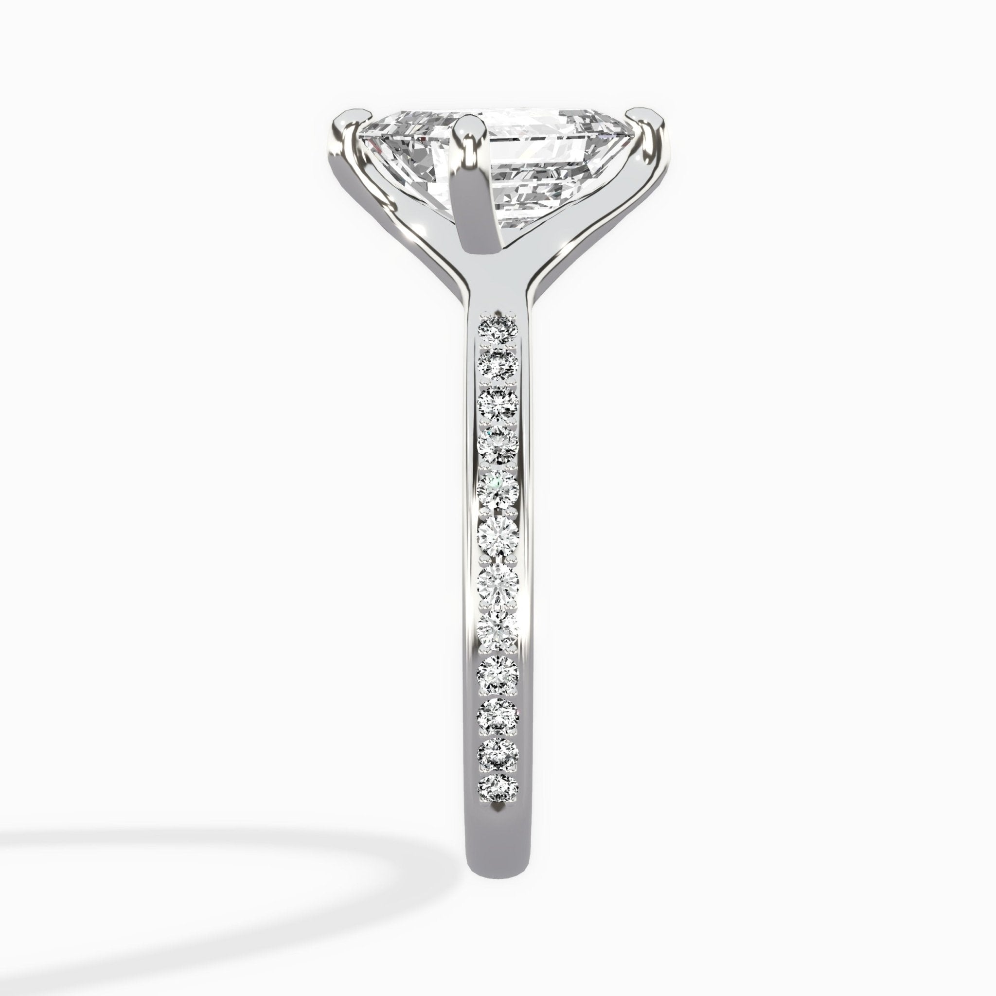 Split Shank Pave Solitaire Ring Engagement Ring - The Better Diamonds