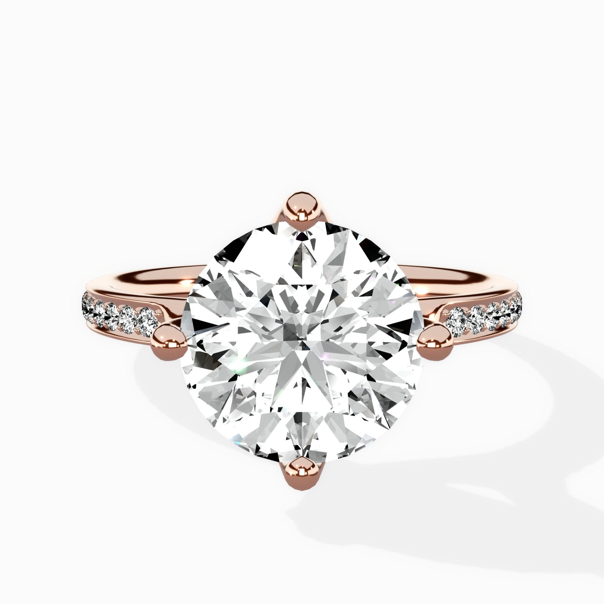 Split Shank Pave Solitaire Ring Engagement Ring - The Better Diamonds