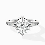 Split Shank Pave Solitaire Ring Engagement Ring - The Better Diamonds
