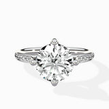 Split Shank Pave Solitaire Ring Engagement Ring - The Better Diamonds