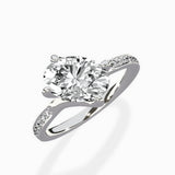 Split Shank Pave Solitaire Ring Engagement Ring - The Better Diamonds