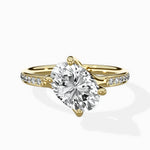 Split Shank Pave Solitaire Ring Engagement Ring - The Better Diamonds