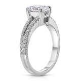 Split Shank Solitaire 1.57 ct Oval Engagement Ring in White Gold - The Better Diamonds