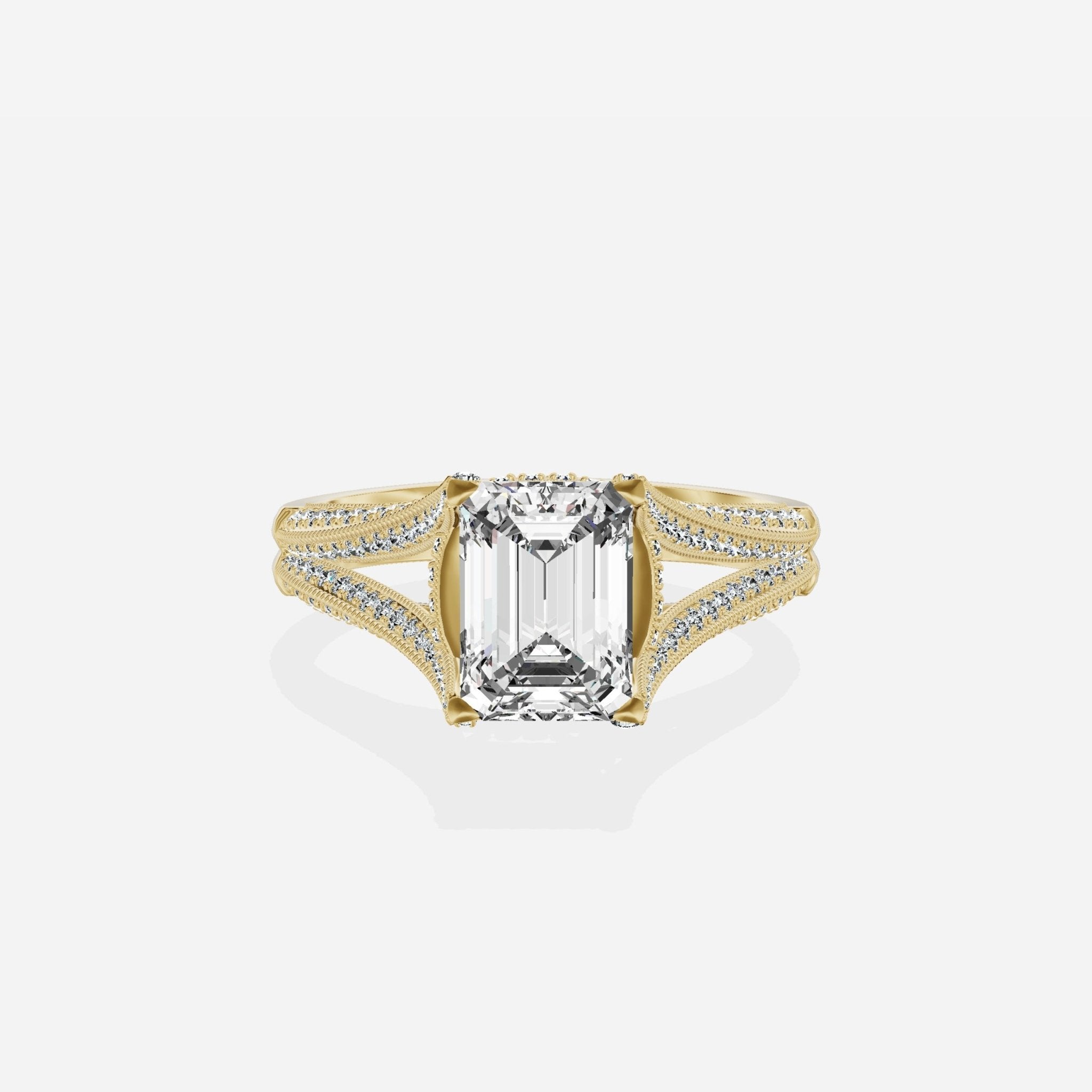 Split Shank Vintage Style Engagement Ring - The Better Diamonds
