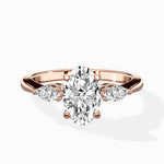 Three Stone Tapered Accent Ring Engagement Ring - The Better Diamonds