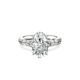 Timeless Hidden Halo 2.12 ct Oval Engagement Ring in White Gold - The Better Diamonds