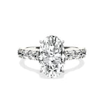 Timeless Hidden Halo 2.12 ct Oval Engagement Ring in White Gold - The Better Diamonds