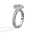 Timeless Hidden Halo 2.12 ct Oval Engagement Ring in White Gold - The Better Diamonds